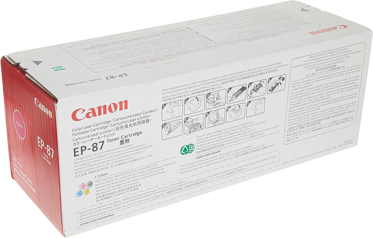 Canon Genuine Toner, Cartridge EP-87 Magenta (7431A005), 1 Pack, for Canon Color imageCLASS MF8170c, MF8180c Laser Printer