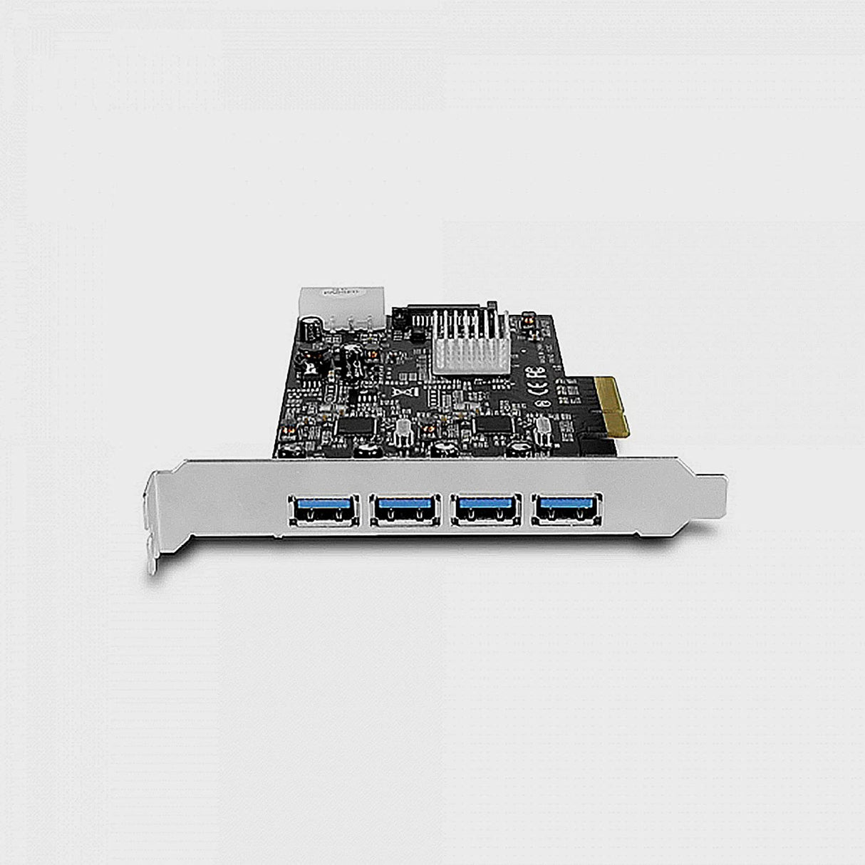 Vantec 4-Port Dedicated 10Gbps USB 3.1 Gen 2 PCIe Host Card with Dual Controller for PCIe x4/x8/x16 Slot Black/Silver Black/Silver (UGT-PCE470-2C)