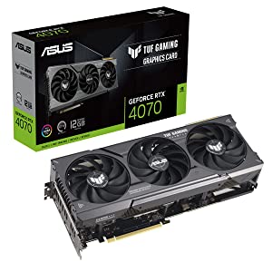 ASUS TUF Gaming NVIDIA GeForce RTX™ 4070 Gaming Graphics Card (PCIe 4.0, 12GB GDDR6X, HDMI 2.1, DisplayPort 1.4a)