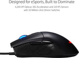 ASUS Optical Gaming Mouse - ROG Gladius II Core | Ergonomic Right-hand Grip | Lightweight PC Gaming Mouse | 6200 DPI Optical Sensor | Omron Switches | 6 Buttons | Aura Sync RGB Lighting Gladius II Core (Wired) Black