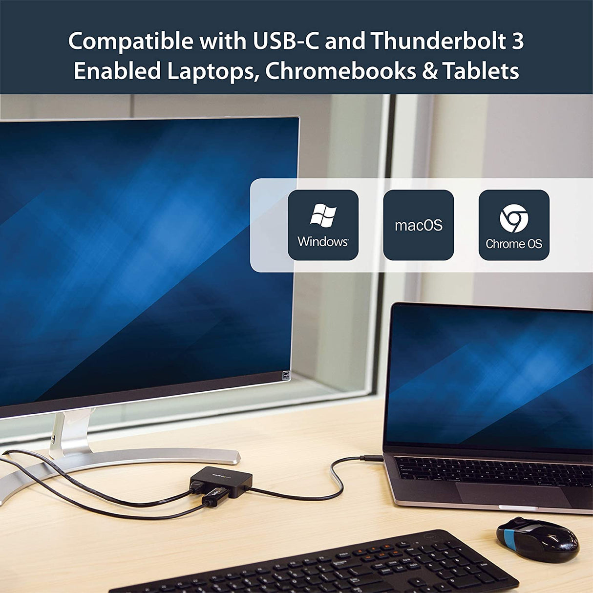 StarTech.com USB C Multiport Adapter - Portable USB-C Mini Dock 4K HDMI Video - Gigabit Ethernet, USB 3.0 Hub (1x USB-A 1x USB-C) - USB Type-C Multiport Adapter - Thunderbolt 3 Compatible (DKT30CHD) 1x USB-A 3.0 | 1x USB C-(5Gbps) | HDMI
