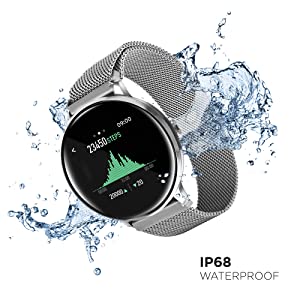iTouch Sport 3 Smartwatch (with 24/7 Heart Rate Tracking, Step Counter, Notifications, Body Temperature Monitor) Silver Sport 3