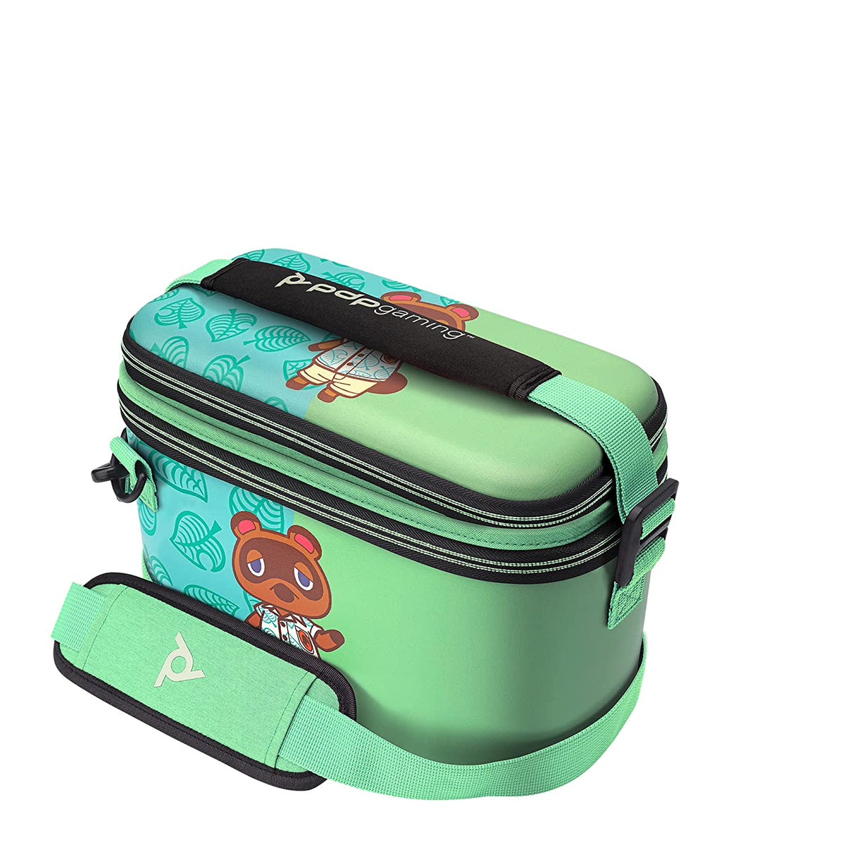 PDP Gaming Officially Licensed Switch Pull-N-Go Travel Case - Animal Crossing - Semi-Hardshell Protection - Protective PU Leather - Holds 14 Games - Works with Switch OLED &amp; Lite - Perfect for Kids Animal Crossing Tom Nook