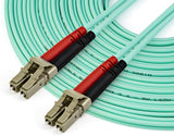 StarTech.com 10 m OM4 LC to LC Multimode Duplex Fiber Optic Patch Cable- Aqua - 50/125 - Fiber Optic Cable - 40/100Gb - LSZH (450FBLCLC10) 10m