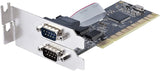 StarTech.com 2-Port PCI RS232 Serial Adapter Card - PCI Serial Port Expansion Controller Card - PCI to Dual Serial DB9 Card - Standard (Installed) &amp; Low Profile Brackets - Windows/Linux (PCI2S5502)