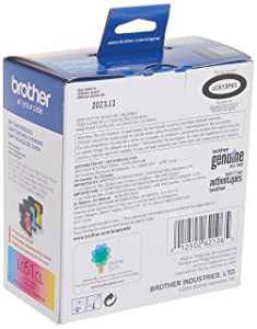 Brother Genuine Standard Yield Color -Ink -Cartridges, LC613PKS, Replacement 3 Pack of Color -Ink, Includes 1-Cartridge Each of Cyan, Magenta &amp; Yellow, Page Yield Up To 325 Pages/ -Cartridge, LC61, Tricolor