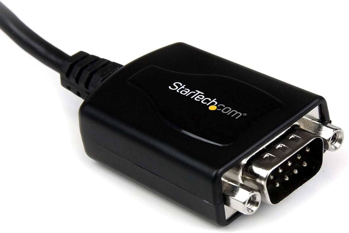 StarTech.com USB to Serial Adapter - 1 Port - COM Port Retention - Texas Instruments TIUSB3410 - USB to RS232 Adapter Cable (ICUSB2321X),Black