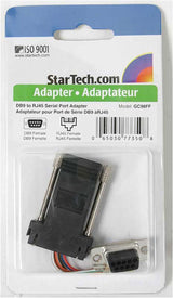 StarTech.com DB9 to RJ45 Modular Adapter - F/F - Serial adapter - DB-9 (F) to RJ-45 (F) - GC98FF, Black