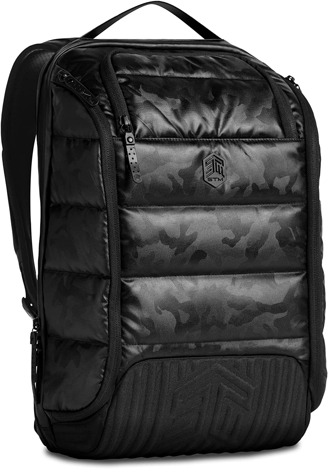 STM Dux 16L Premium Tech Backpack - Carry On Travel Laptop BaSTM Dux 16L Premium Tech Backpack - Carry On Travel Laptop Backpack (Fits 15" Laptops) - Multi-Direction Cargo Access Black Camo