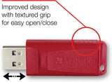 Verbatim 4GB Store 'n' Go USB Flash Drive - PC / Mac Compatible - 3pk - Red, Green, Blue 4 GB 3 Pack