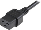 StarTech.com 3 ft Heavy Duty 14 AWG Computer Power Cord - C19 to C20 - 14 AWG Power Cable - IEC 320 C19 to IEC 320 C20 Extension Cord 3ft 14 AWG