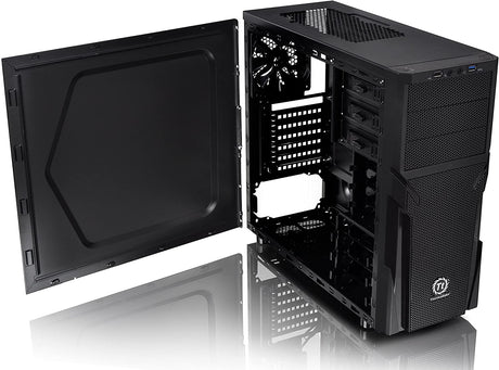 Thermaltake Versa H21 SPCC ATX Mid Tower Computer Chassis CA-1B2-00M1NN-00,Black