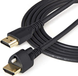StarTech.com 2m(6ft) HDMI Cable with Locking Screw - 4K 60Hz HDR - High Speed HDMI 2.0 Monitor Cable with Locking Screw Connector for Secure Connection - HDMI Cable with Ethernet - M/M (HDMM2MLS) 2M (6.6 Feet)