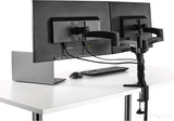 StarTech.com Desk Mount Dual Monitor Arm - Articulating - Supports Monitors 12'' to 24'' - Adjustable VESA Monitor Arm - Grommet or Desk Mount - Black (ARMDUAL) Desk Mount Articulating Arms
