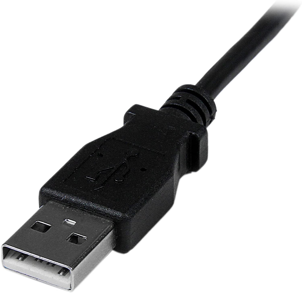 StarTech.com Down Angle Mini USB Cable - 2m - Black - USB A to Mini USB B - USB to Mini USB Cable - Mini USB Charger - USB A to Mini B (USBAMB2MD) 6 ft / 2m Down Angle