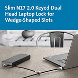 Kensington Slim N17 2.0 Keyed Dual Head Laptop Lock for Wedge-Shaped Slots (K60508WW)