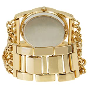 Kendallkylie Kendall + Kylie Ladies Quartz Movement Two-Tone Gold/White Crystal Love Watch and Bracelet Set A0372G-42-B27