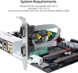 SIIG Dual Serial PCIe Card Adapter, 16650 UART, Baud Rates up to 250Kbps, PCIe 2.0 x1 to 2X RS-232 Male 9-pin DB9, RS-232 5V or 12V Power, ASIX AX99100 Chipset, Dual-Profile Brackets (JJ-E20711-S1)