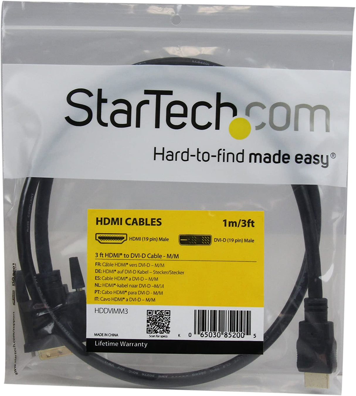 3ft (1m) Micro HDMI to DVI Cable Adapter - HDMI® Cables & HDMI