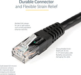 StarTech.com 50ft CAT6 Ethernet Cable - Black CAT 6 Gigabit Ethernet Wire -650MHz 100W PoE++ RJ45 UTP Molded Category 6 Network/Patch Cord w/Strain Relief/Fluke Tested UL/TIA Certified (C6PATCH50BK) Black 50 ft / 15 m 1 Pack