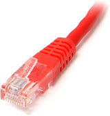 StarTech.com Cat5e Ethernet Cable - 3 ft - Red - Patch Cable - Molded Cat5e Cable - Short Network Cable - Ethernet Cord - Cat 5e Cable - 3ft (M45PATCH3RD) 3 ft / 1m Red