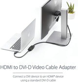 StarTech.com HDMI Male to DVI Female Adapter - 8in - 1080p DVI-D Gender Changer Cable (HDDVIMF8IN) HDMI (M) to DVI (F) Standard Packaging