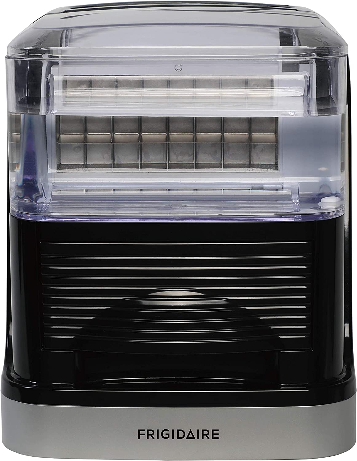 Frigidaire EFIC229-VCM FRIGIDAIRE-33LBS per day Square Clear Cube COMPACT ICE MAKER-Viewing Window-Silver, Standard