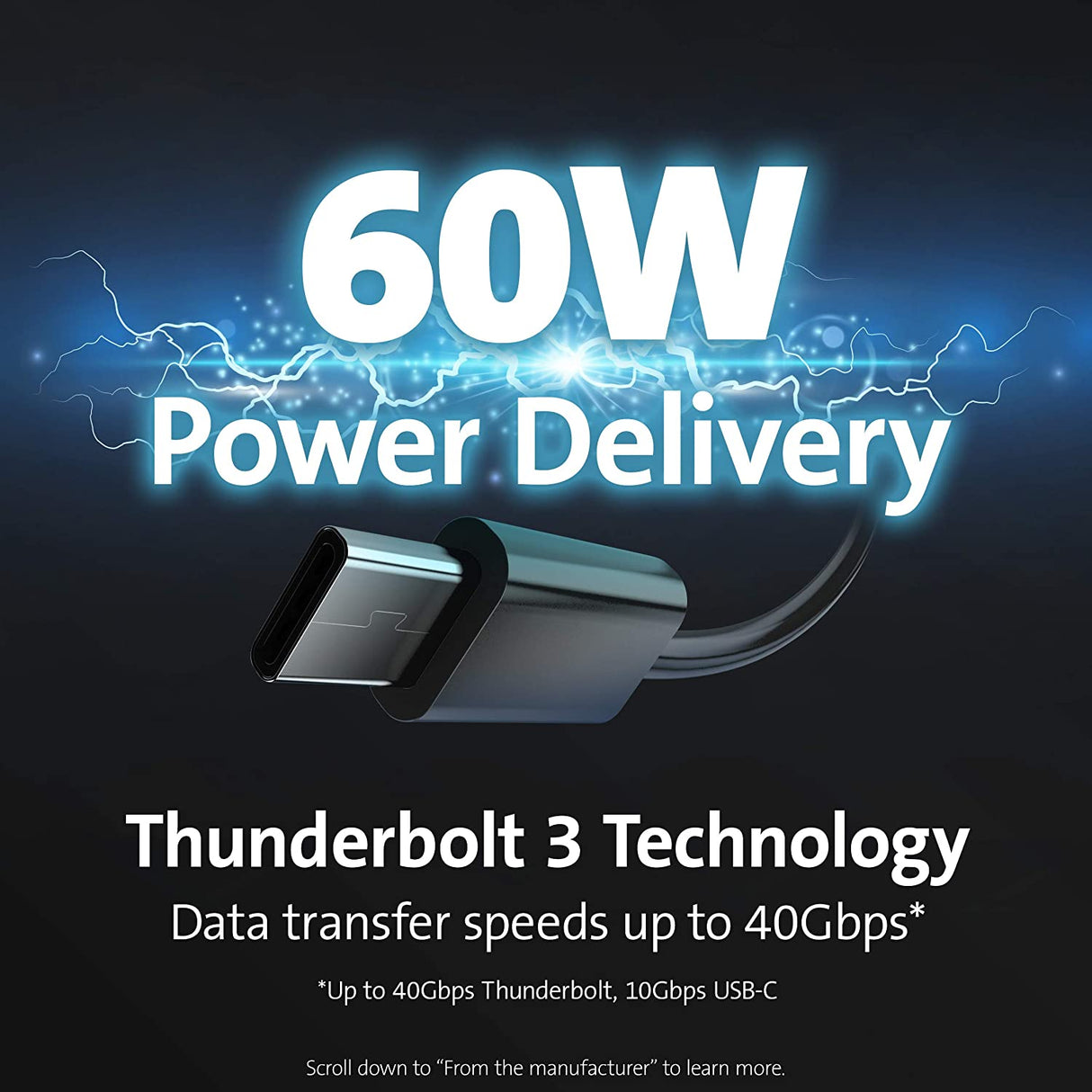 Kensington SD5550T Thunderbolt™ 3 and USB-C Dual 4K Hybrid Docking Station - 60W PD - Windows and Mac (K38131NA)