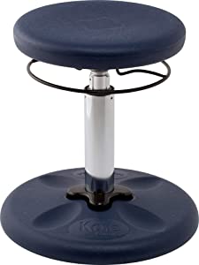 Kore design Kore Kids Adjustable Height Standard Wobble Chair - Flexible Seating Stool for Classroom, Elementary School, ADD/ADHD - Assembled in The USA, Dark Blue (14in-19in) Dark Blue 14in-19in