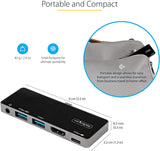 StarTech.com USB C Multiport Adapter - USB-C to 4K 60Hz HDMI 2.0, 100W Power Delivery Pass-Through Charging, 3-Port USB 3.0 Hub, Audio - USB-C Mini Dock - Portable USB Type-C Travel Dock (DKT30ICHPD)