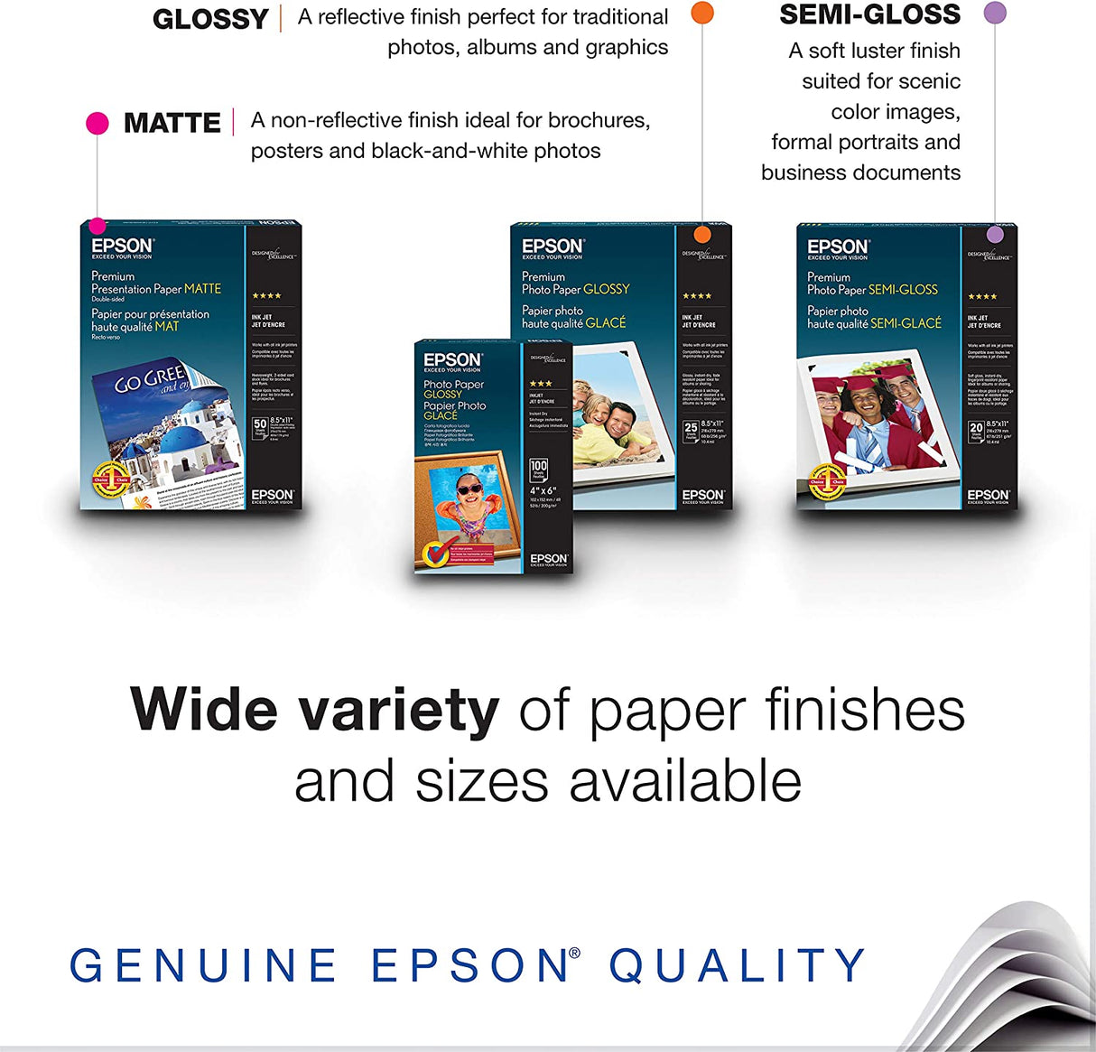 Epson S041727 Premium Photo Paper, 68 lbs., High-Gloss, 4 x 6 (Pack of 100 Sheets),White 4x6 Inches 100 Sheets Single