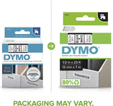 DYMO Standard D1 Labeling Tape for LabelManager Label Makers, Black Print on White Tape, 1/2'' W x 23' L, 1 catridge (45013) 1 Pack Polyester Tape