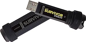 Corsair CMFSS3B-256GB Flash Survivor Stealth 256GB USB 3.0 Flash Drive, Black