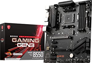 MSI B550 Gaming GEN3 Gaming Motherboard (AMD AM4, DDR4, PCIe 3.0