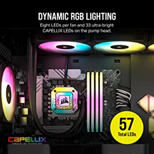 Corsair iCUE H150i Elite CAPELLIX XT Liquid CPU Cooler - Three AF120 RGB  Elite Fans - 360mm Radiator - Intel® LGA 1700, 1200, 115X, 2066, AMD® AM5, 