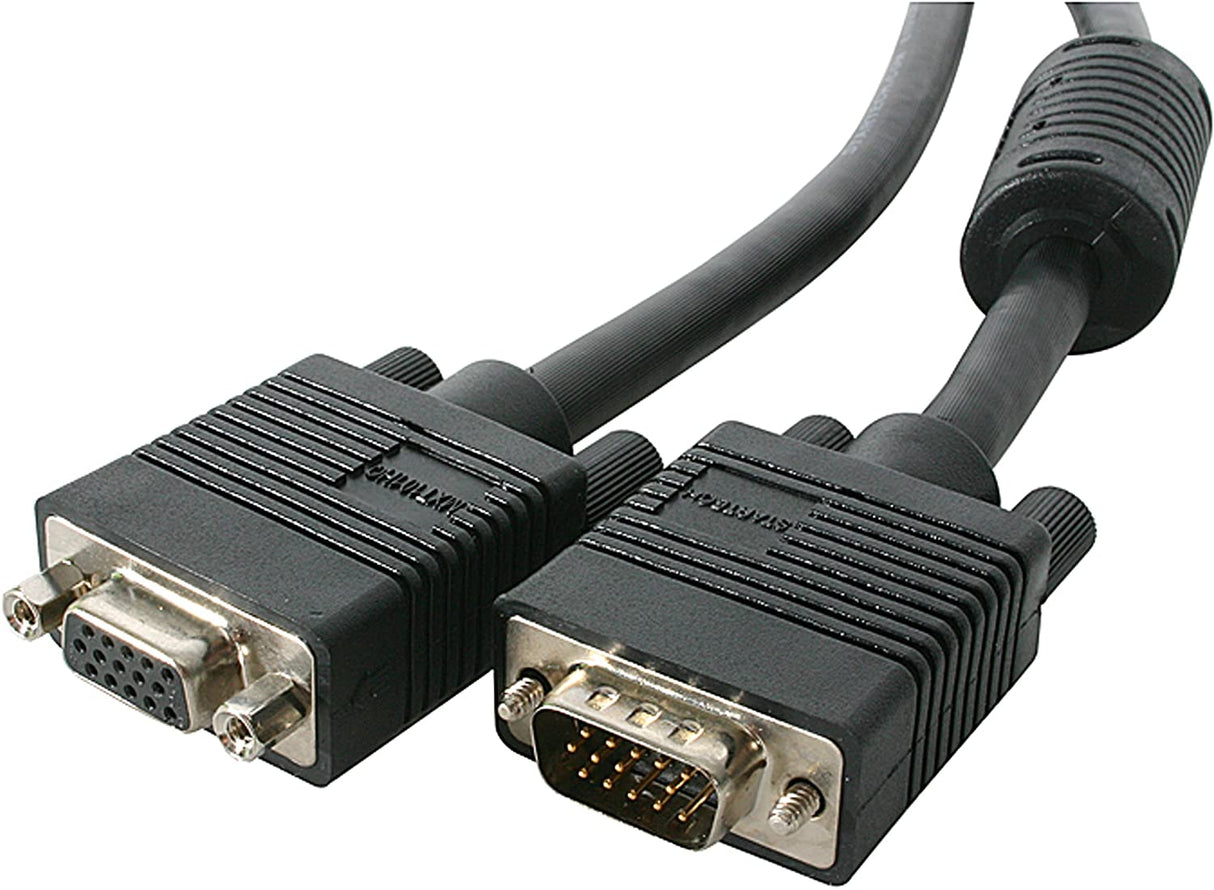 StarTech.com 25 ft Coax High Resolution VGA Monitor Extension Cable - HD15 M/F - 25ft VGA Extension Cable (MXT101HQ_25), Black