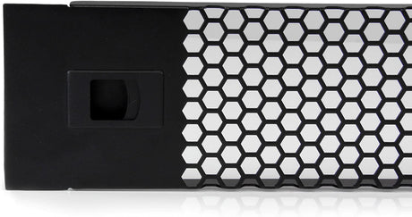 StarTech.com 2U Hinged Blanking Panel - Vented Server Rack Panel - Tool-less Installation - TAA Compliant Cooling Filler Panel (RKPNLHV2U),Black