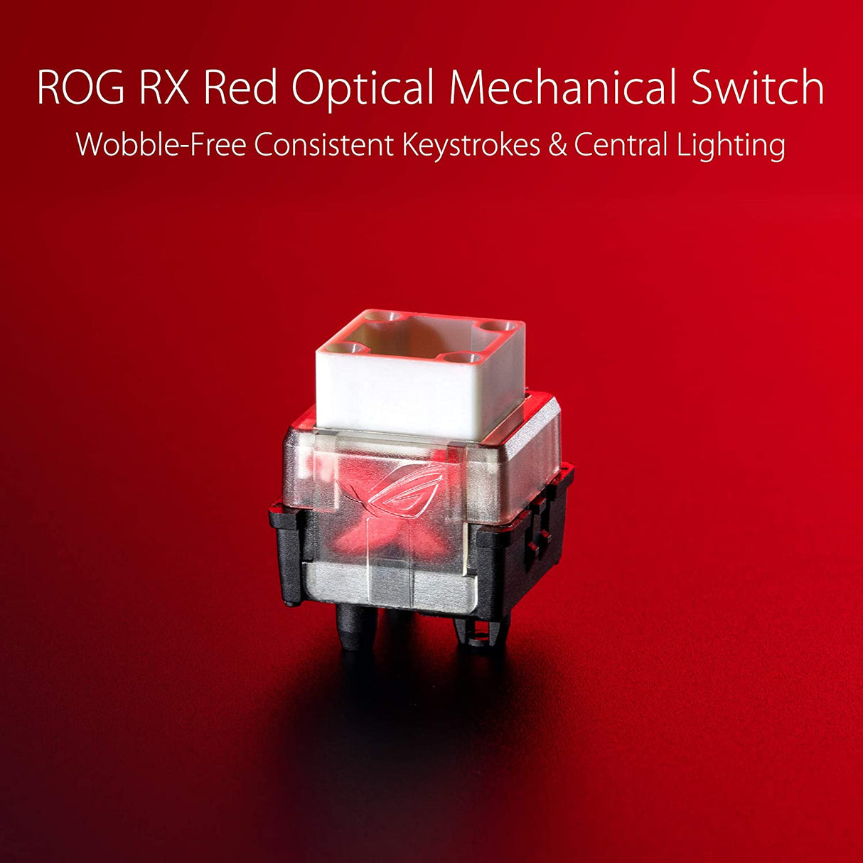ASUS Mechanical Gaming Keyboard - ROG Strix Scope RX | Red Optical Mechanical Switches | USB 2.0 Passthrough | 2X Wider Ctrl Key for Greater FPS Precision | Aura Sync, Armoury Crate RGB Lighting ROG Red Optical Switches