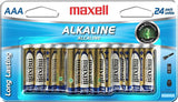 Maxell 723474 Ready-to-go Long Lasting and Reliable Alkaline Battery AAA Cell 24-Pack with High Compatibility AAA - 24 Pack
