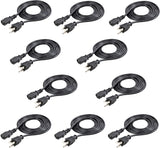 StarTech.com 6ft Standard Computer Power Cord (NEMA 5-15 to IEC 60320 C13) - 18 AWG Replacement AC Power Cable for PC or Monitor -125V, 10A - 10 Pack (PXT10110PK) 6 ft 10 pk