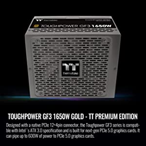 ATX 3.0 PCIe Gen 5 PSU - Thermaltake TOUGHPOWER GF3 1200w 