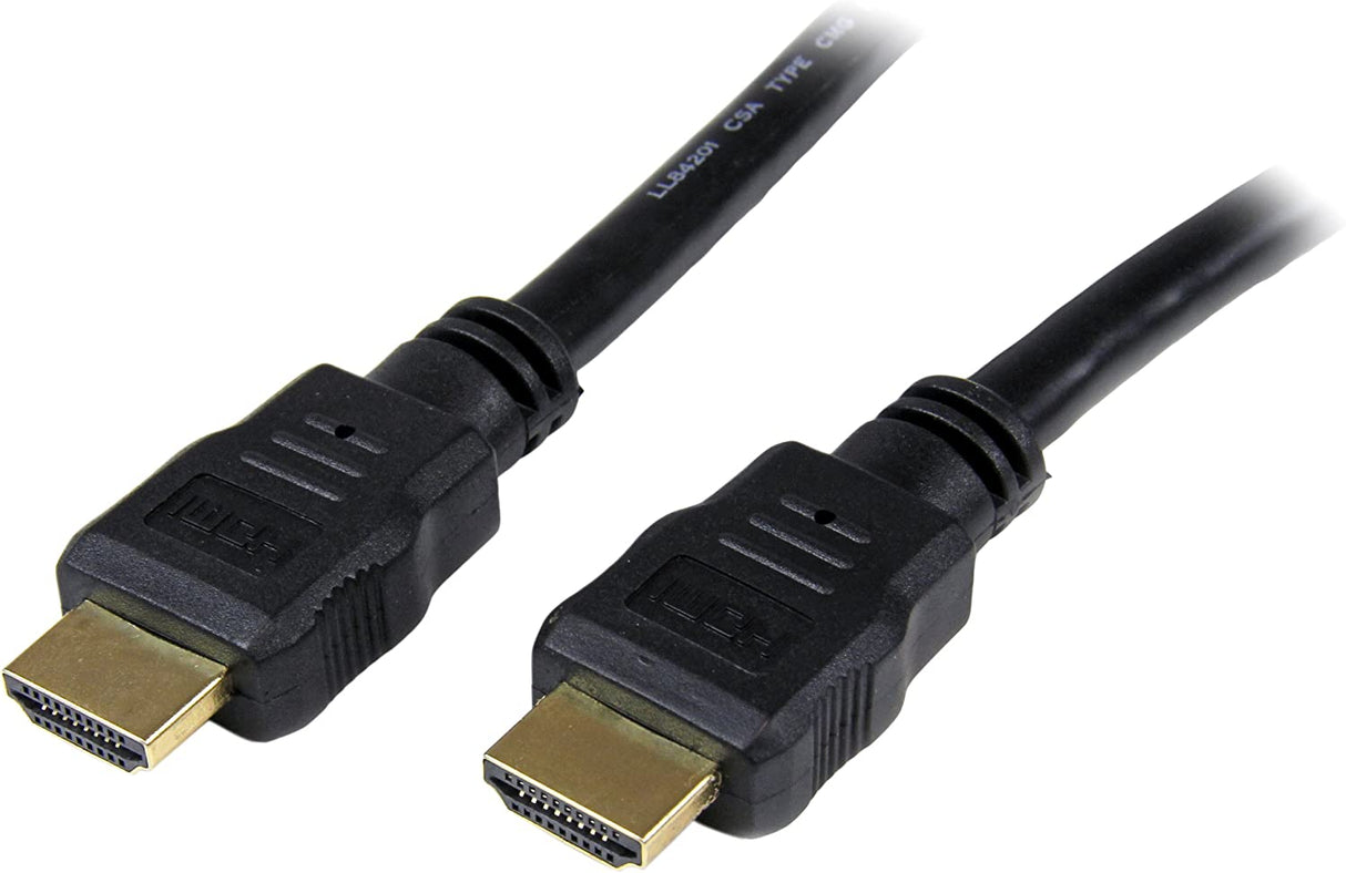 StarTech.com 0.3m 1ft Short High Speed HDMI Cable - Ultra HD 4k x 2k HDMI Cable - HDMI M/M - 30cm HDMI 1.4 Cable - Audio/Video Gold-Plated (HDMM30CM),Black 0.3 meter