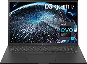 LG Gram 17 Inch Laptop with WQXGA (2560 x 1600) IPS Display, 17Z95P-K.AR55A8, i5-1155G7 | 8GB RAM | 512GB SSD, Black 17 i5-1155G7 | 8GB RAM | 512GB SSD Device only