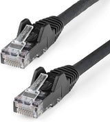 StarTech.com 25ft (7.6m) CAT6 Ethernet Cable - LSZH (Low Smoke Zero Halogen) - 10 Gigabit 650MHz 100W PoE RJ45 UTP Network Patch Cord Snagless w/Strain Relief - Black CAT 6 ETL Verified (N6LPATCH25BK) 25 ft Black
