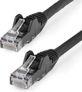 Startech 3ft (90cm) CAT6 Ethernet Cable - LSZH (Low Smoke Zero Halogen) - 10 Gigabit 650MHz 100W PoE RJ45 UTP Network Patch Cord Snagless w/Strain Relief - Black CAT 6, ETL Verified (N6LPATCH3BK) 3 ft Black