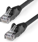 Startech 1ft (30cm) CAT6 Ethernet Cable - LSZH (Low Smoke Zero Halogen) - 10 Gigabit 650MHz 100W PoE RJ45 UTP Network Patch Cord Snagless w/Strain Relief - Black CAT 6, ETL Verified (N6LPATCH1BK) 1 ft Black