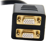 StarTech.com 1 ft / 30cm DVI to Dual VGA Y Splitter Cable - DVI-I Analog to Dual VGA, 1x DVI-I (M), 2x VGA (F) (DVISPL1VV),Black DVI-I to 2x VGA