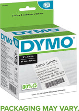 DYMO LW Shipping Labels for LabelWriter Label Printers, White, (2-5/16 x 4)-Inch, 1 roll of 250 (1763982) Large Shipping Labels 250 labels