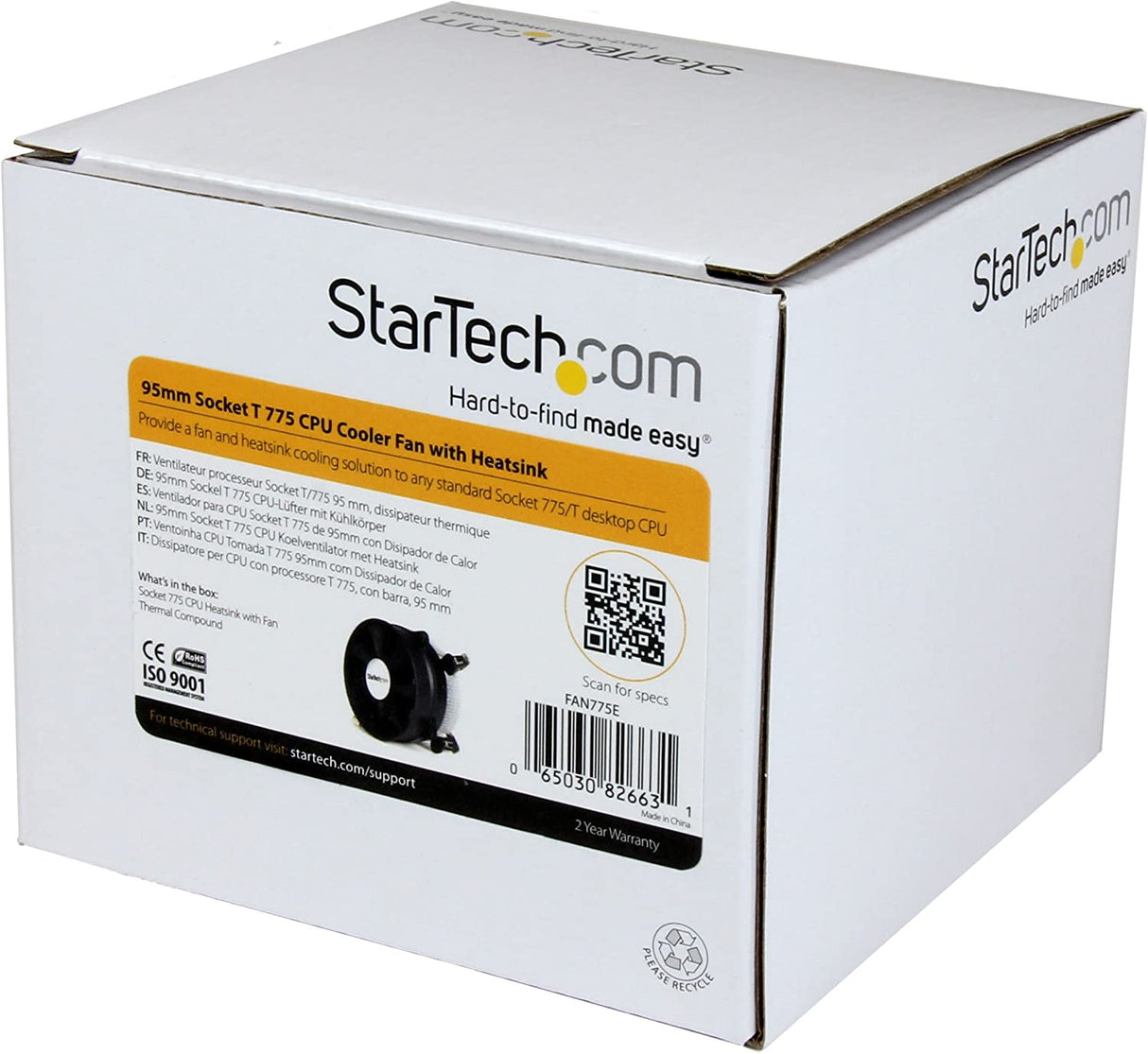 StarTech.com 95mm Socket T 775 CPU Cooler Fan with Heatsink - socket 775 cooler - lga 775 cooler - 775 cpu cooler (FAN775E) TX3 Socket T/LGA 775