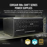 Corsair RM850x Shift Fully Modular ATX Power Supply - Modular Side Interface - ATX 3.0 &amp; PCIe 5.0 Compliant - Zero RPM Fan Mode - 105°C-Rated Capacitors - 80 Plus Gold Efficiency - Black RMx Shift (ATX 3.0 &amp; PCIe 5.0) 850W